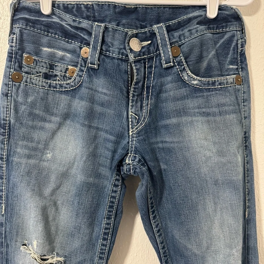 True Religion Joey Big T World Tour Vintage Men's Size 30 Distressed Jeans EUC